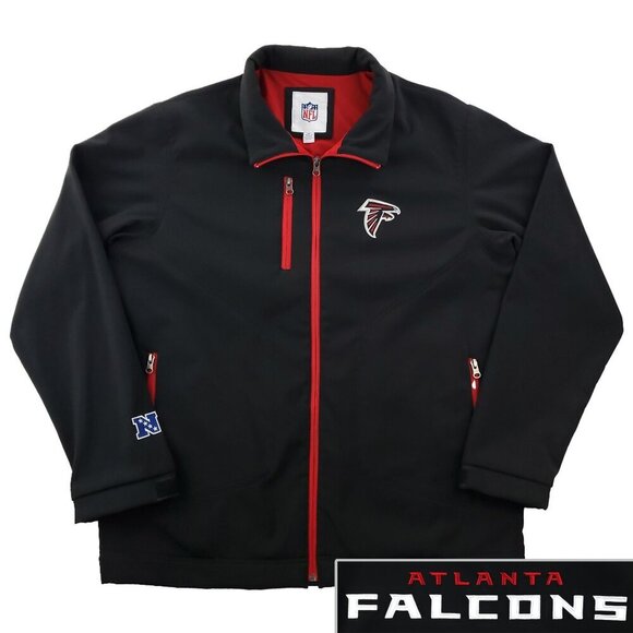 Atlanta Falcons Jacket G-III NFL Fleece Full Zip NFC Embroidered Men's Medium - Picture 1 of 11